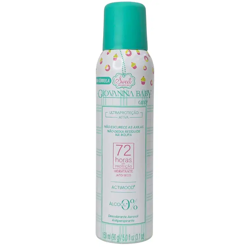 Giovanna Baby Desodorante Aerossol Candy 72h Vegano 150ml / 90g