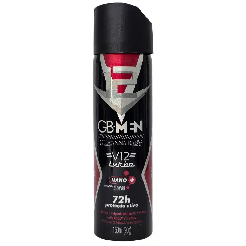 Giovanna Baby GB Men Desodorante Aerossol V12 Turbo 72h Vegano 150ml / 90g