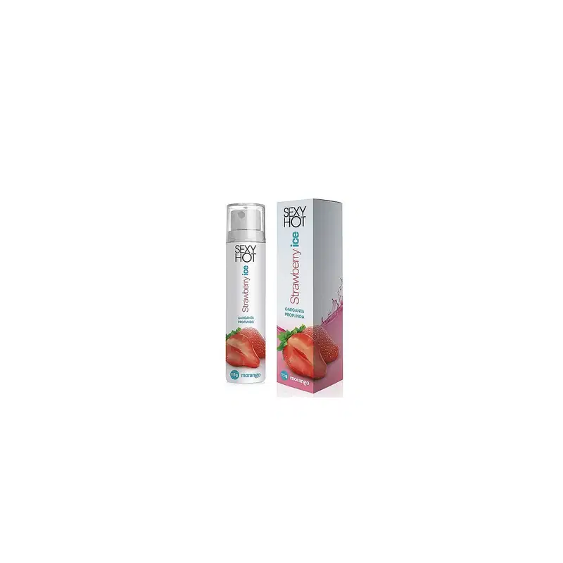 Spray Beijável de Garganta Profunda - 15g | Strawberry Ice