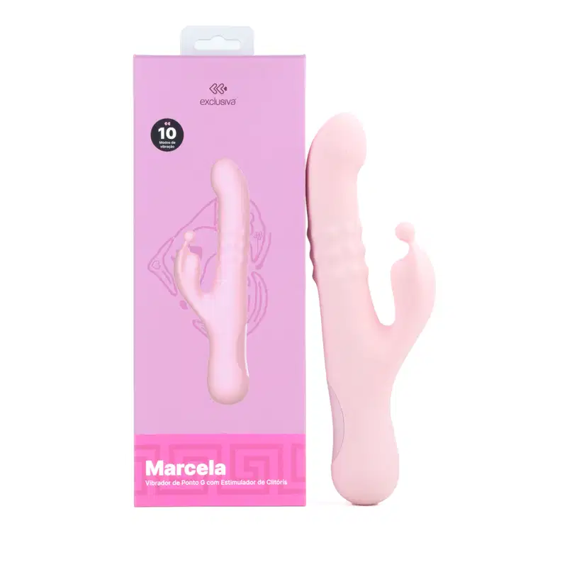 Vibrador Rabbit Silicone com 3 Funções - Exclusiva Marcela