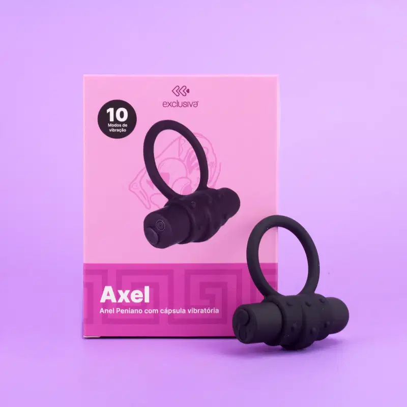 Anel Peniano e Cápsula Vibratória - Exclusiva Axel