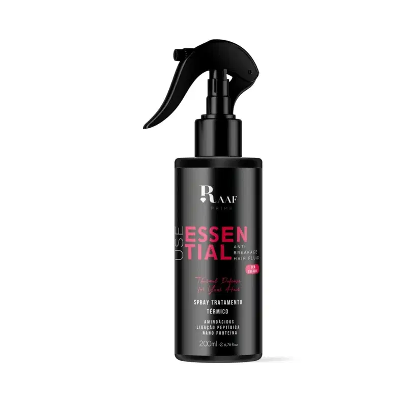 Use Essential Fluido Reparador Proteção Térmica e Filtro UV Cabelos sem Frizz Day By Day Raaf Cosmetics - 200ml