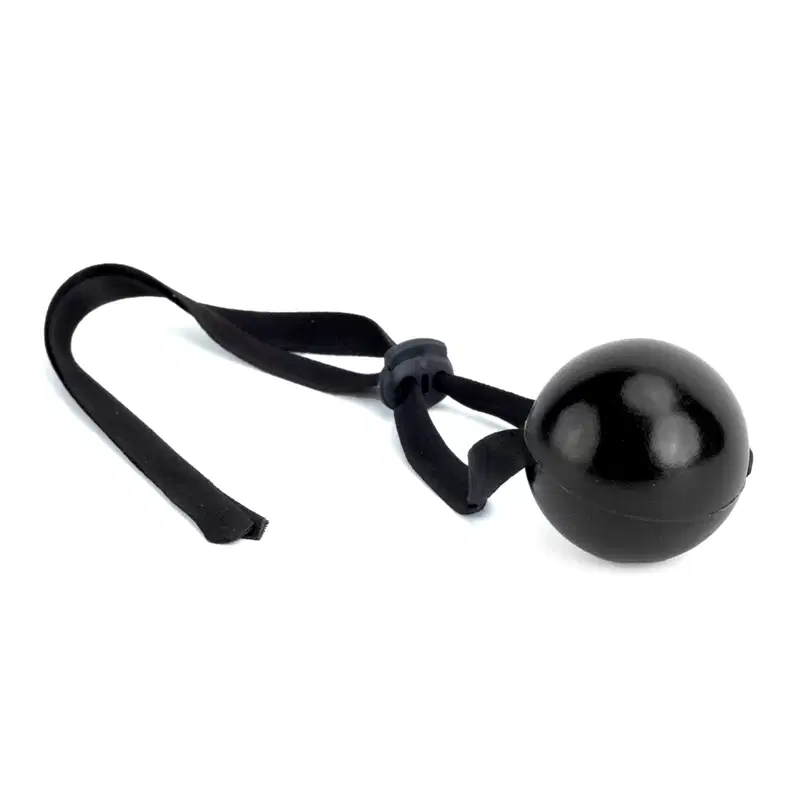 Mordaça Bola com Alça em Cetim - Preto | La Pimienta Sado