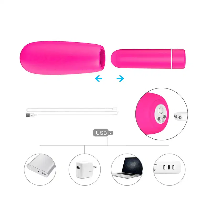 Massageador de Clítoris com 9 Vibrações - Rosa | S-Hande Mua