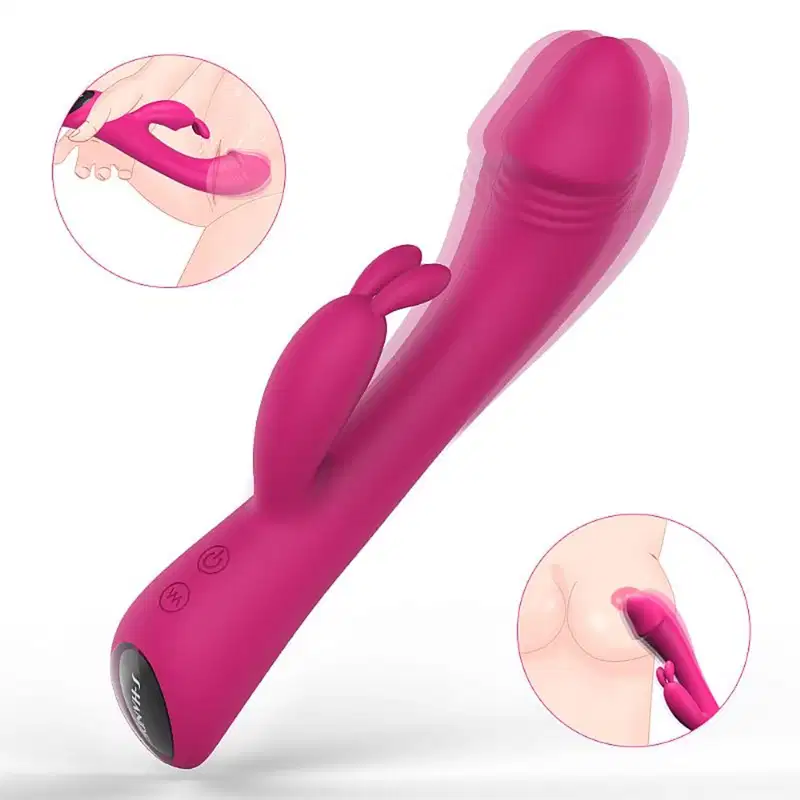 Vibrador Rabbit com Glande e 9 Vibrações - Pink | S-Hande