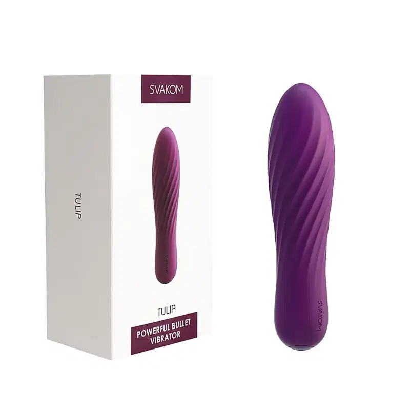 Vibrador em Silicone com Vibro, Recarregável - Roxo | Tulip