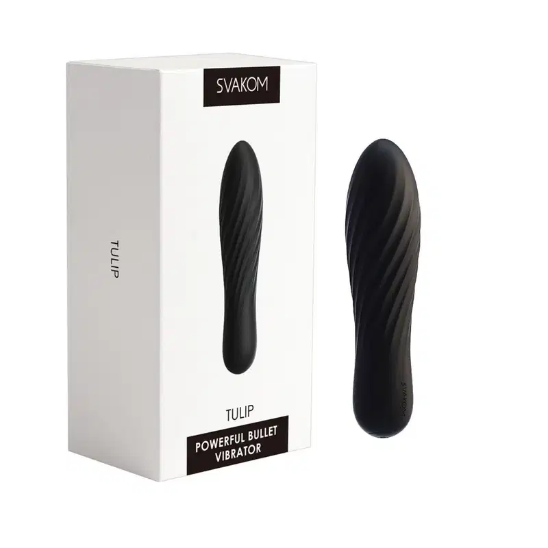 Vibrador em Silicone com Vibro, Recarregável - Preto | Tulip