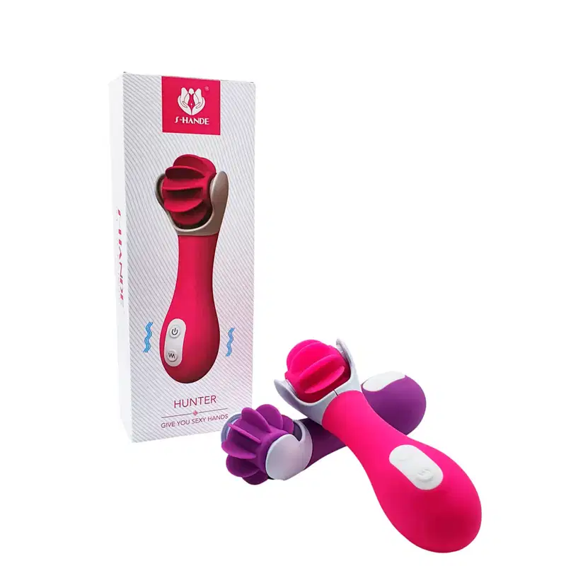 Estimulador Clitoriano com Línguas - Roxo | S-Hande Hunter