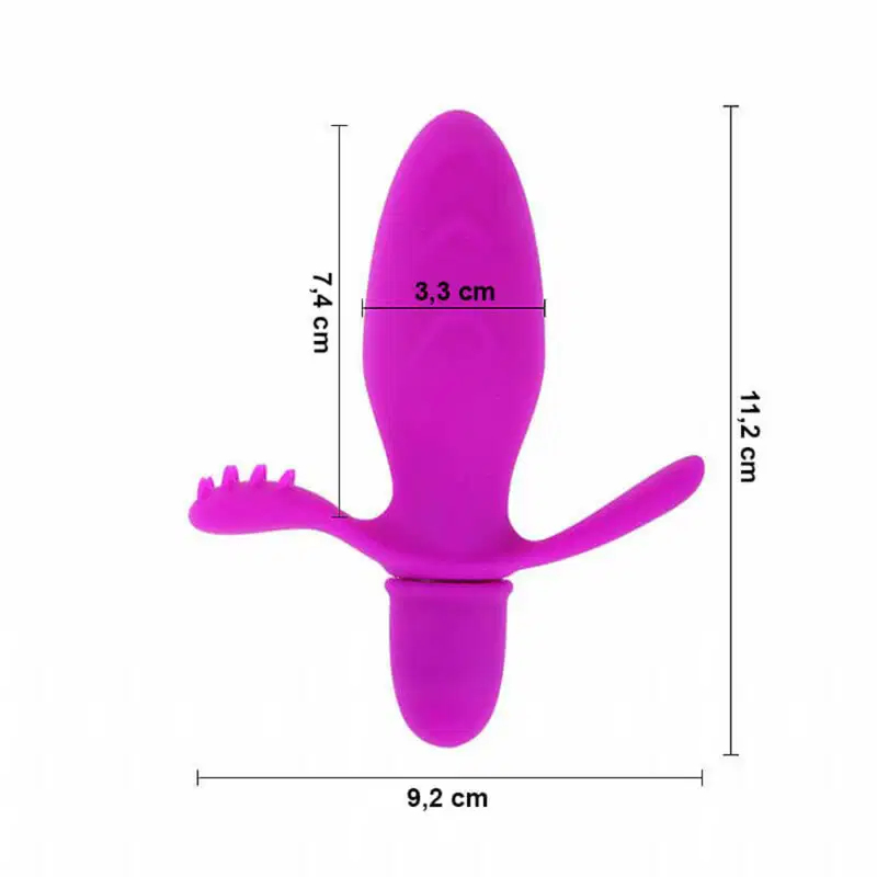 Plug Anal c/ 10 Vibrações Pretty Love Fitch - 7,4 x 3,3 cm