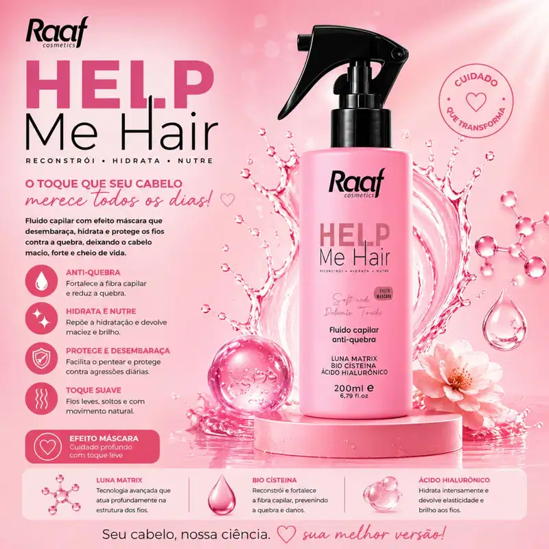 Kit Cronograma Capilar Completo Help Me Hair Raaf Cosmetics