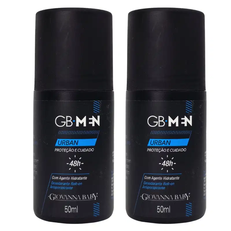 Giovanna Baby GB Men Kit 2 Desodorante Roll-on Urban 48h Vegano 50ml Cada