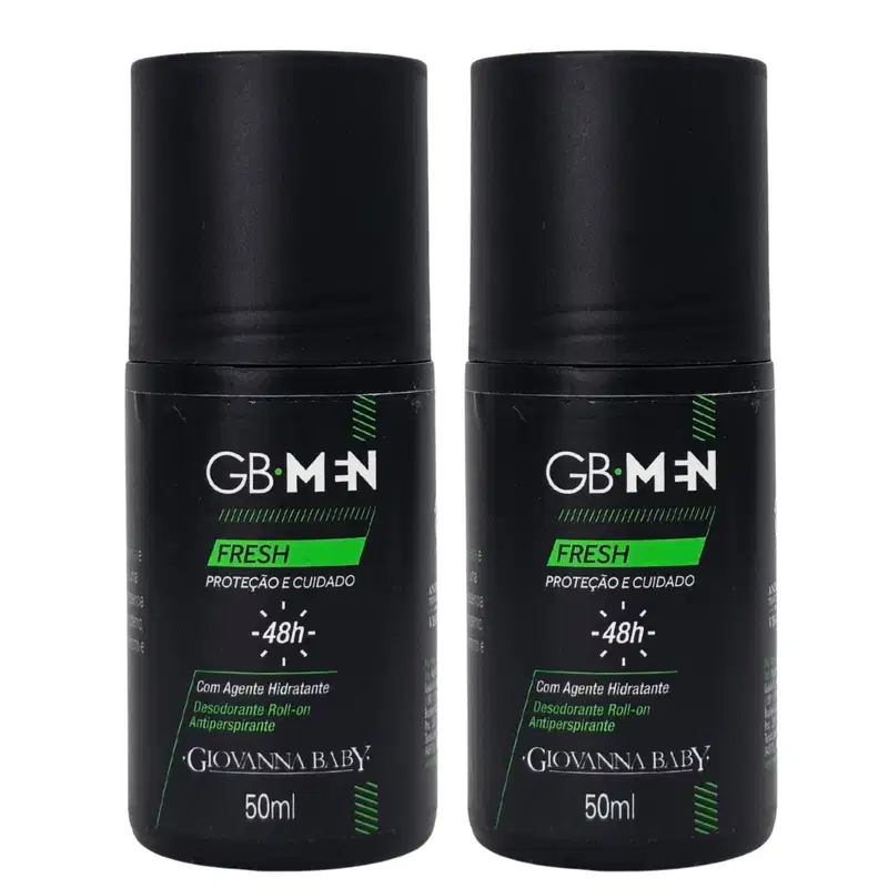 Giovanna Baby GB Men Kit 2 Desodorante Roll-on Fresh 48h Vegano 50ml Cada