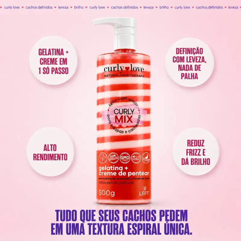 Curly Mix Gelatina + Creme de Pentear 500g - Curly Love
