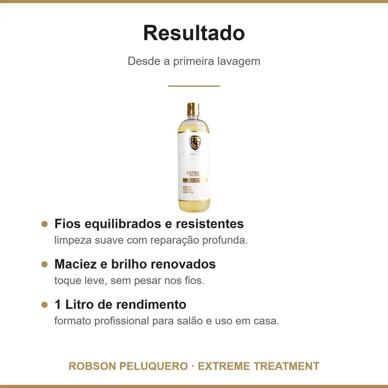 Shampoo Extreme 1 Litro Pós Química Robson Peluquero