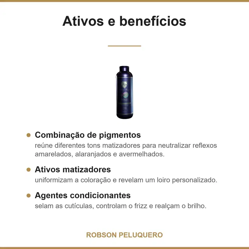 Matizador The 4 Forces 1l Loiro Exclusivo Robson Peluquero