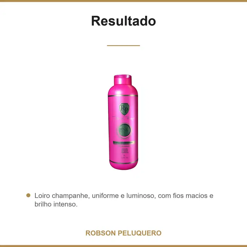 Matizador Pink 1 Litro Loiro Champagne Robson Peluquero Loiro Champagne