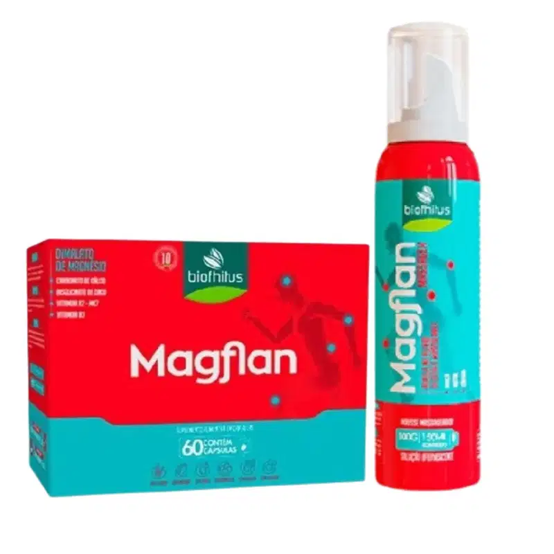 Kit Magflan Mousse + Cápsulas Dores Articulações - Biofhitus