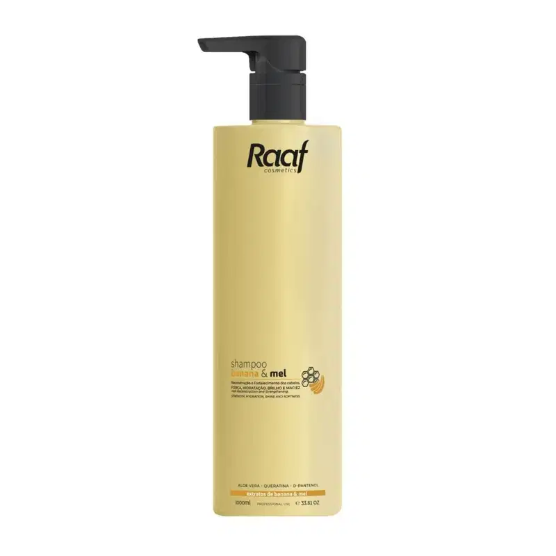Shampoo Reconstrutor Banana e Mel Raaf Cosmetics - 1L