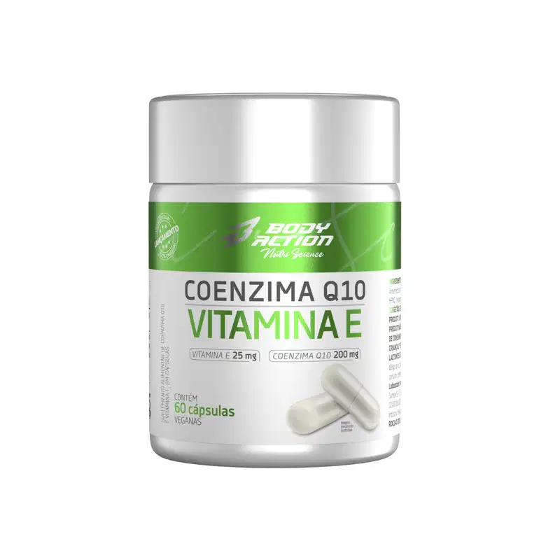 Coenzima Q10 com vitamina E - antienvelhecimento celular - 60 cápsulas veganas