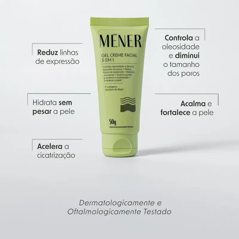 Gel Creme Facial 5 em 1 MÉNER - 50g