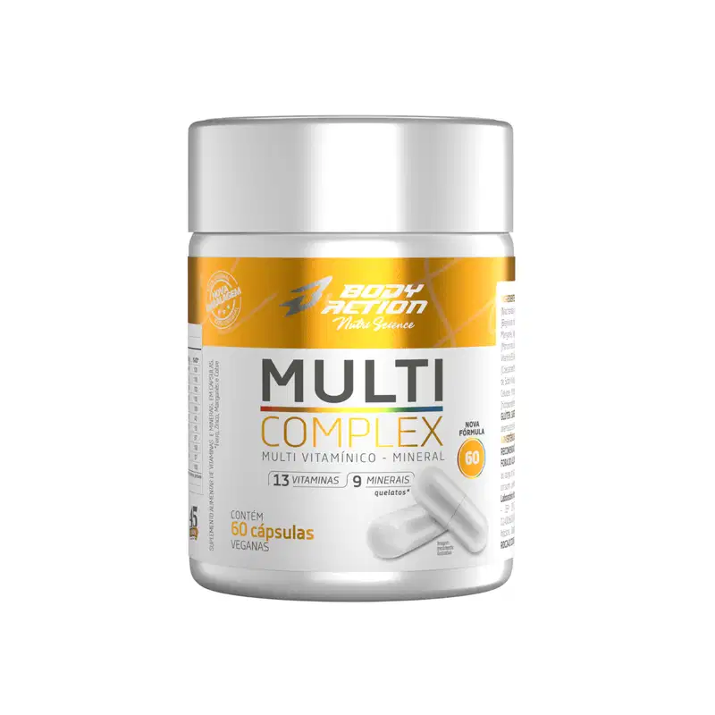Multi Complex com 13 vitaminas + 9 minerais - 60 cápsulas veganas