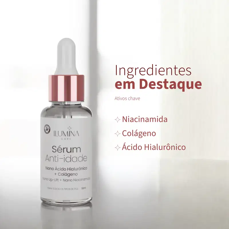 Kit 2 Sérum Facial Hidratante Anti-Idade 30ml Ilumina Care