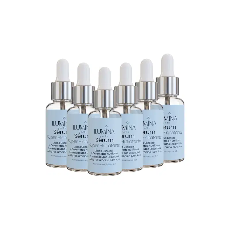 Kit 6 Sérum Super Hidratante Anti Envelhecimento 30ml Ilumina Care
