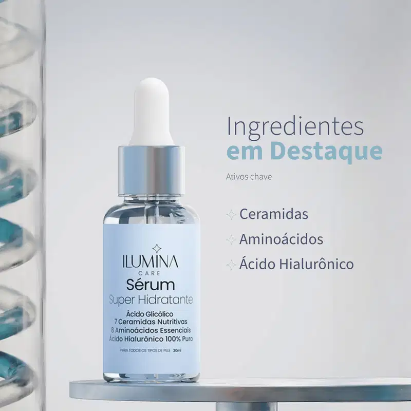 Kit 3 Sérum Super Hidratante Anti Envelhecimento 30ml Ilumina Care