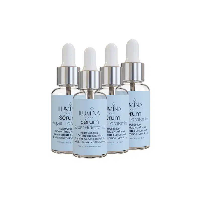 Kit 4 Sérum Super Hidratante Anti Envelhecimento 30ml Ilumina Care