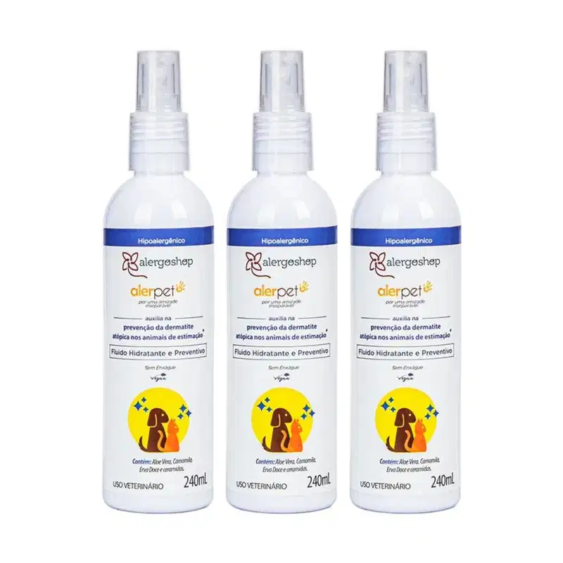 Kit Alerpet - Fluido Hidratante para Pet 240ml 3 Unidades