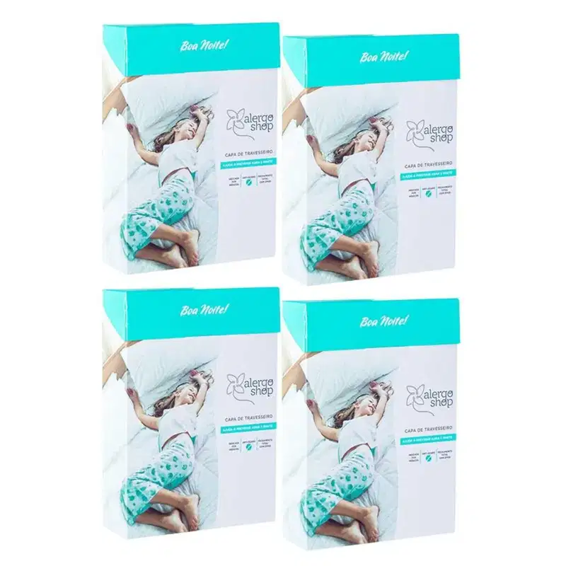 Kit Slim Tex - Capa para Travesseiro Antiácaro Padrão 50x70 4 Unidades