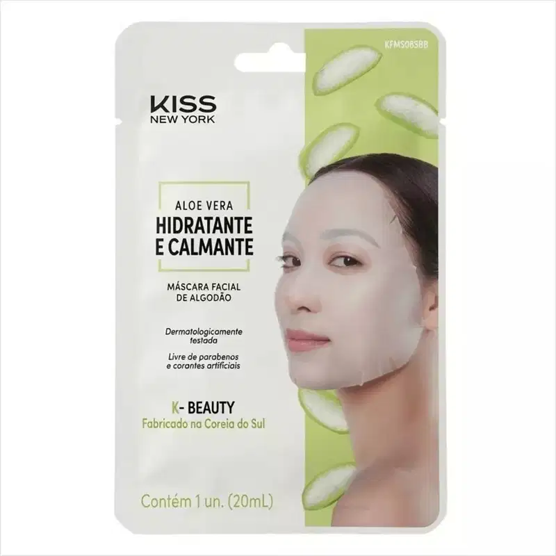 Kit Kiss NY Aloe Vera Máscara Facia+Lenço Demaquilante