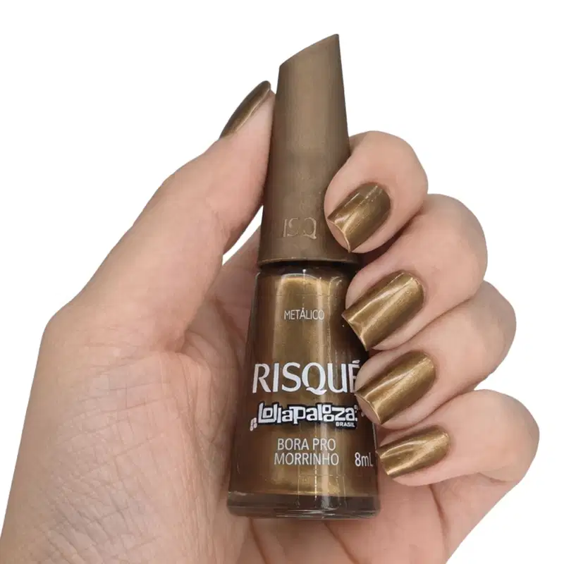 Risque Lollapaloza Brasil Esmalte Metálico Bora Pro Morrinho 8ml