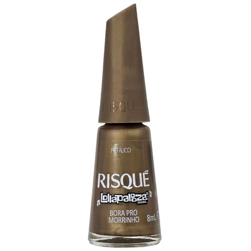 Risque Lollapaloza Brasil Esmalte Metálico Bora Pro Morrinho 8ml