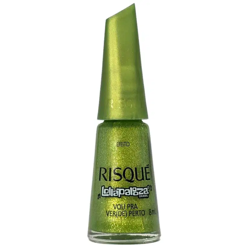 Risque Lollapaloza Brasil Esmalte Efeito Vou Pra Ver(de) Perto 8ml