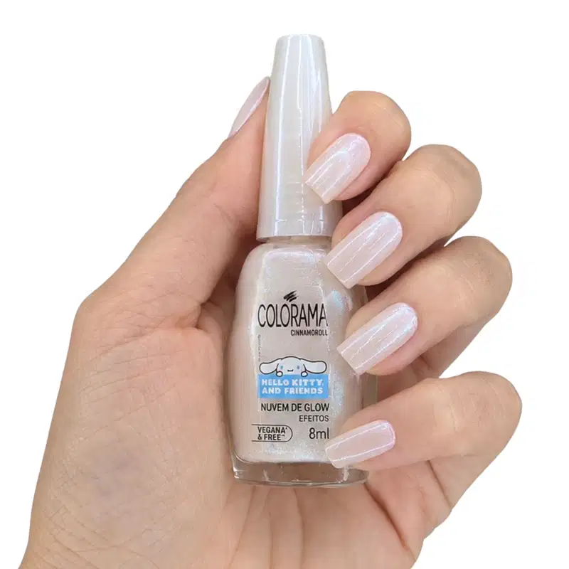 Colorama Hello Kitty And Friends Esmalte Efeitos Nuvem de Glow Cinnamoroll 8ml