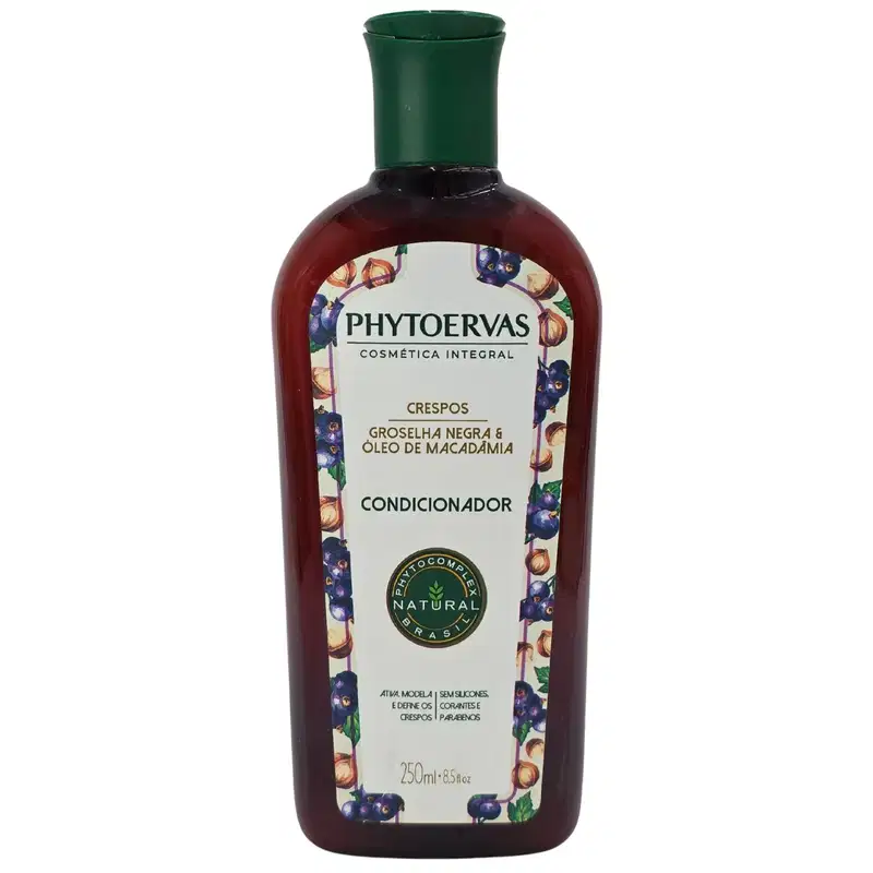 Phytoervas Crespos Groselha Condicionador Negra & Óleo de Macadâmia 250ml