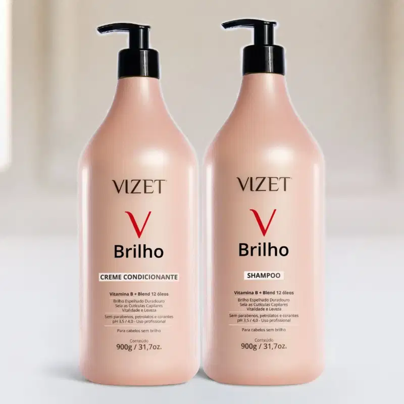 Combo Brilho Shampoo e Máscara Condicionante Vizet