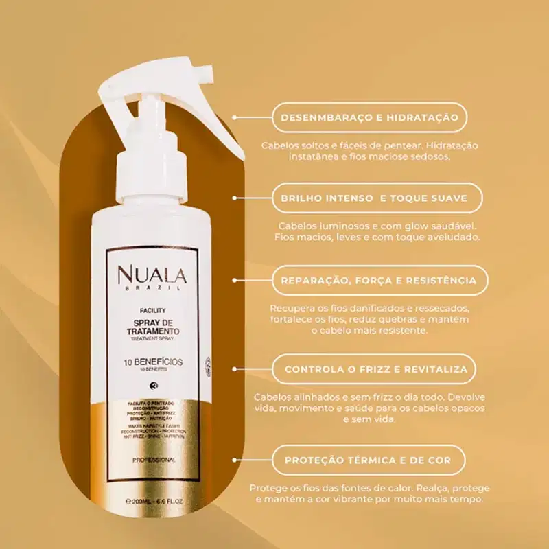 Spray Leave-in Facility 10 em 1 Nuala - 200ml