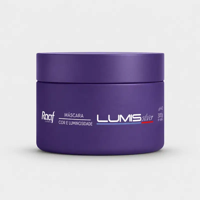 Kit Lumis Silver Matizador Capilar Shampoo 300ml e Máscara 300g Raaf Cosmetics