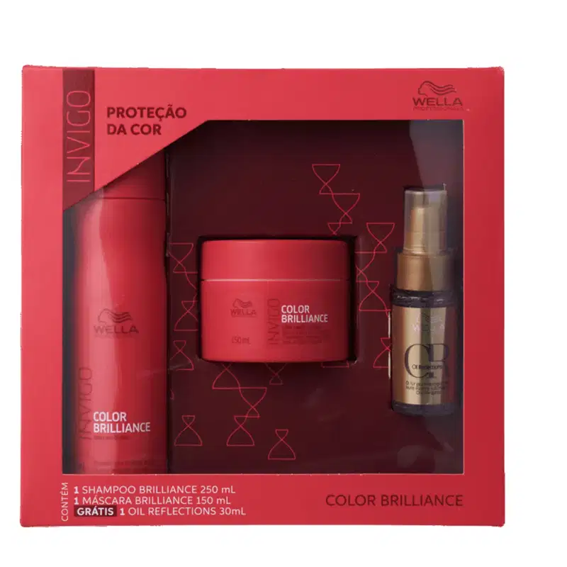 Kit Wella Professionals Invigo Color Brilliance +Oil Reflections Triplo (3 Produtos)
