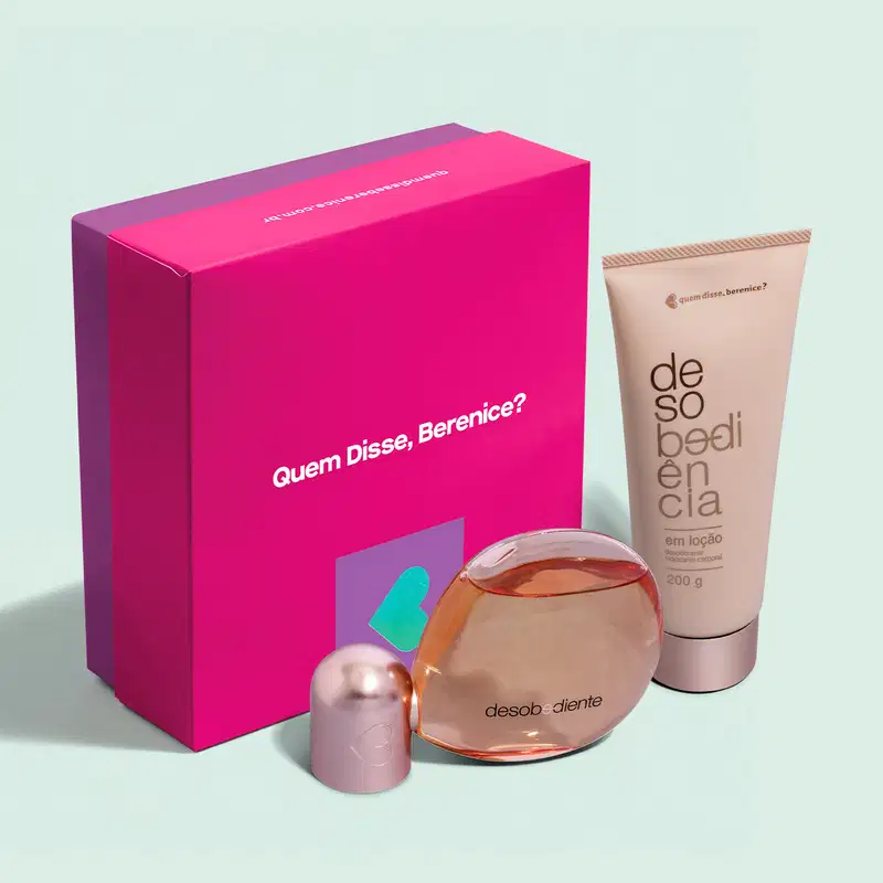 Combo Presente Desobediente: Eau de Parfum 100ml + Loção Hidratante Corporal Desobediência 200g + Caixa Presente