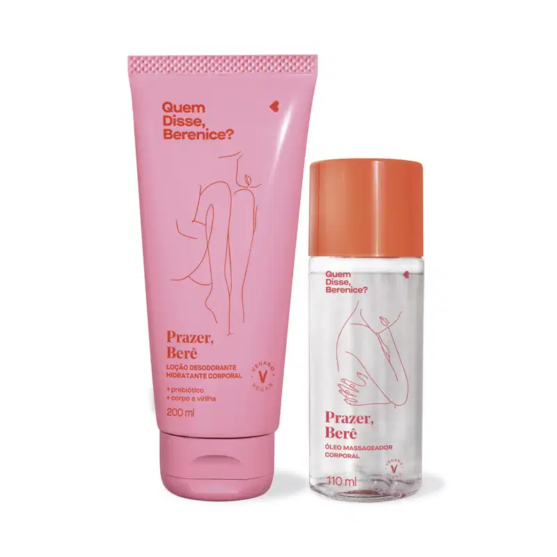 Combo Prazer, Berê: Loção Corporal 200ml + Óleo Massageador Corporal 110ml