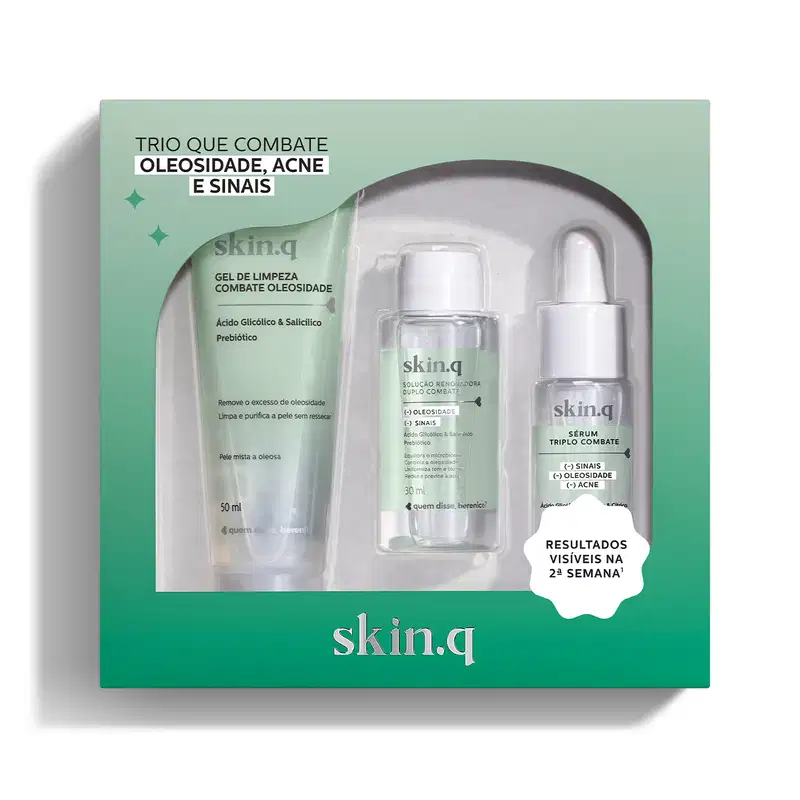 Kit Mini Combate Oleosidade Skin.q (3 itens)