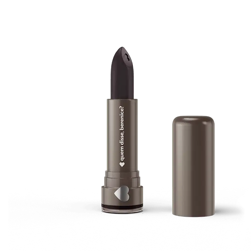 Batom Mate Alta Pigmentação Preto Pretô 3,8g