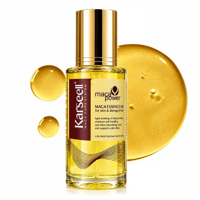 Kit 2 Óleos Capilares Karseell Maca Power Essence Oil 50ml Brilho e Maciez