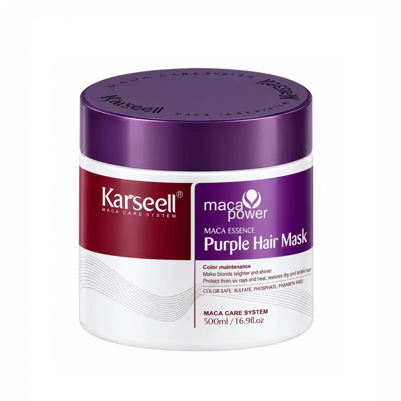 Kit Karseell Hidratação Capilar Máscara Collagen 500ml + Matizadora Purple 500ml + Óleo 50ml