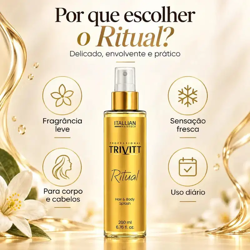 Body Splash Ritual Trivitt Perfume Corpo E Cabelo 200ml