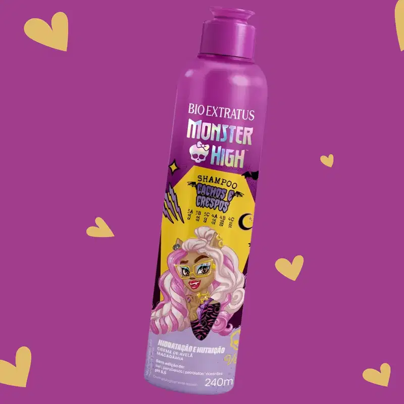 Shampoo Infantil Bio Extratus Monster High Cachos 240ml