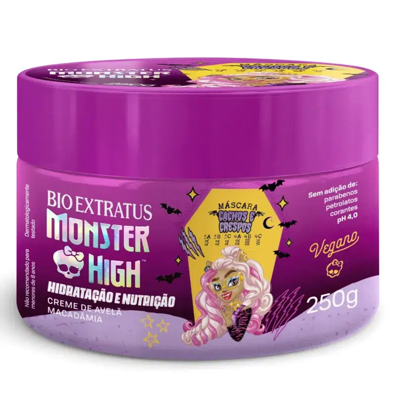 Bio Extratus Máscara Capilar Kids Monster High Cachos  250g
